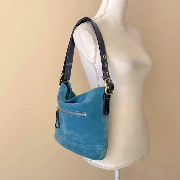 Coach Suede Tassel Duffle Bag - Picture 2 of 16